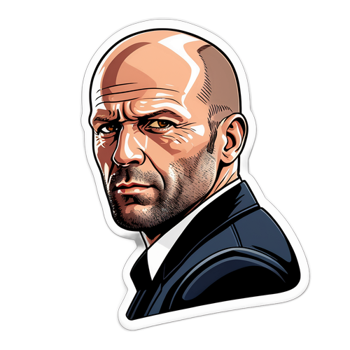 Jason Statham akciófilm-stílusú portré