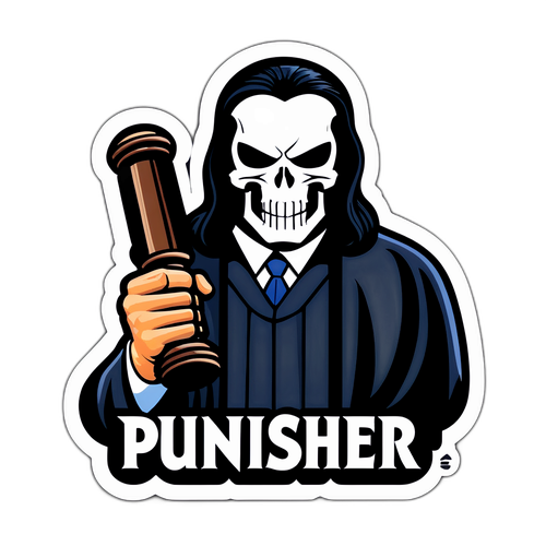 Δικαστής με Γavel και 'Punisher'
