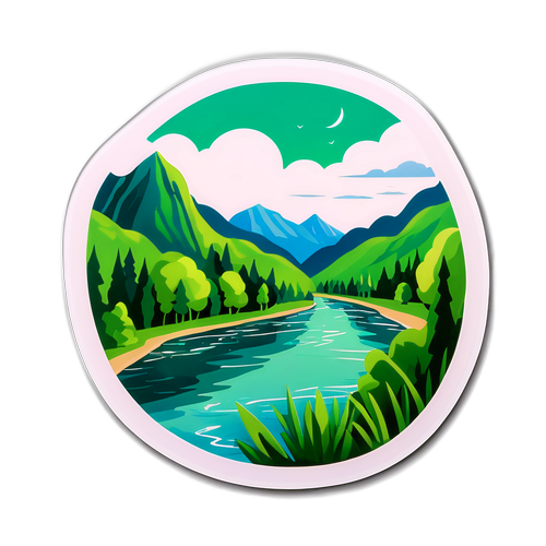 Danube-motivert naturklistremerke