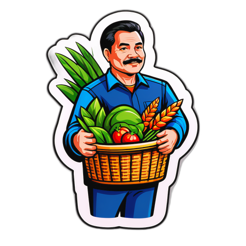 農業・漁業大臣と作物のバスケットのキャラクター