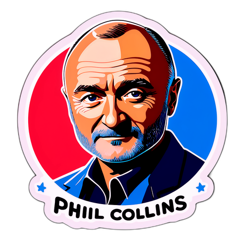 Calcomanía vibrante sobre la leyenda de Phil Collins