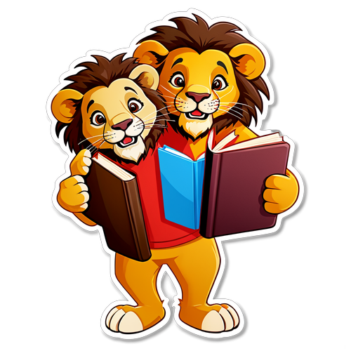 Een Vrolijke DUO Leeuw Helpt Kinderen Leren: Ontdek de Magie van Boeken!