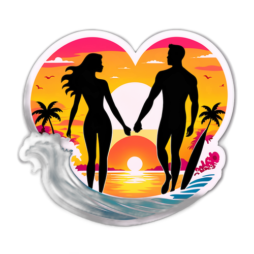 Romantická nálepka Love Island 2025