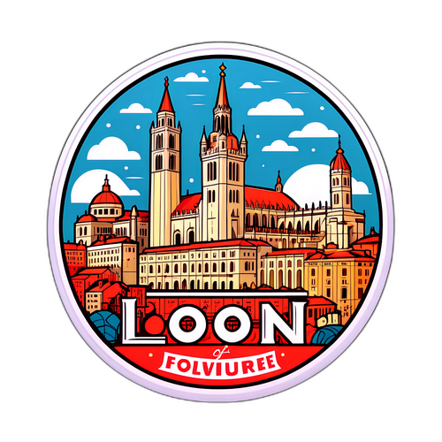 Autocollant stylisé de Lyon