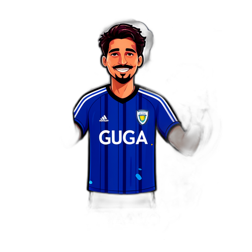 Adesivo Illustrato di un Tifoso di Calcio