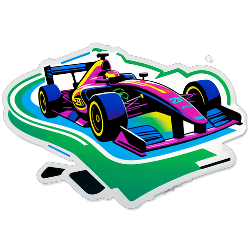 Futuristisk Grand Prix 2025 Klistremerke