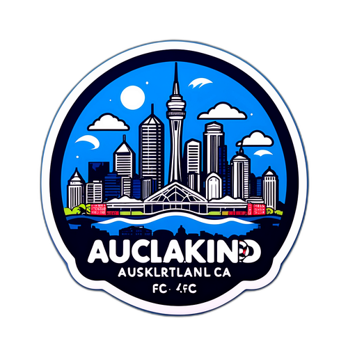 Stiker Artistik Skyline Auckland FC