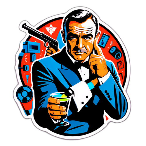 Sean Connery in un'Iconica Pose di James Bond