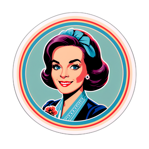 Vintage-Style Sticker Featuring Camilla Carr's Signature