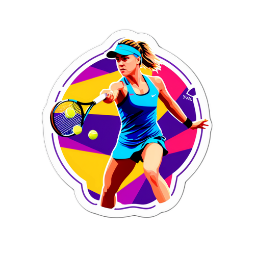 Наклейка, що відображає фрагменти кар'єри Еліни Світоліної