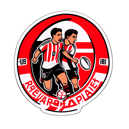 Adesivo Celebrando o Clássico Rosario x River Plate