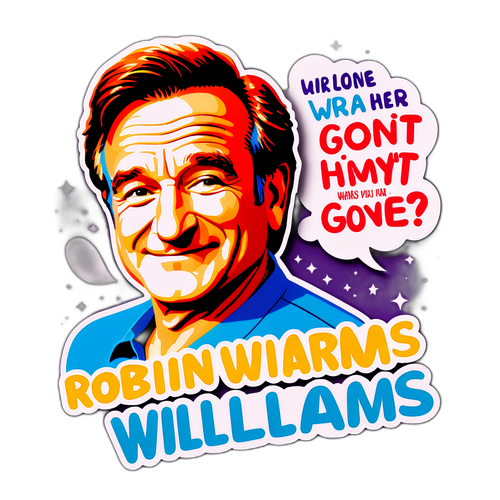 Humoristische Sticker van Robin Williams