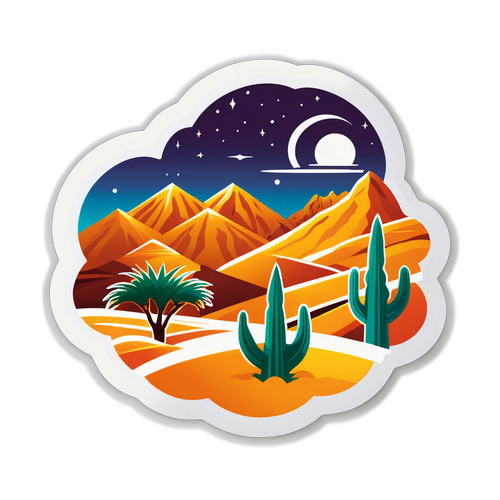 Stickermotiv av Omans fantastiska landskap