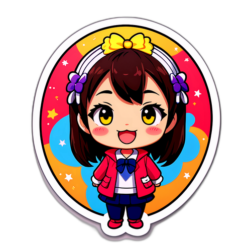 友好的デザインのステッカー - Mizuhoのキャラクター