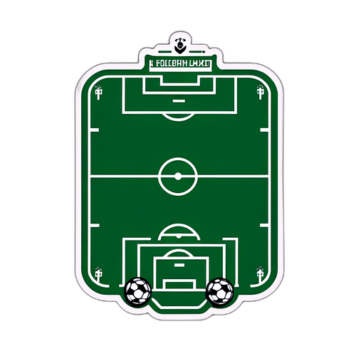 Sticker Layout Padang Bolasepak Minimalis