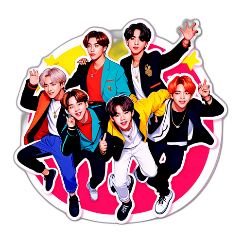 Sticker Kartun Kumpulan BTS