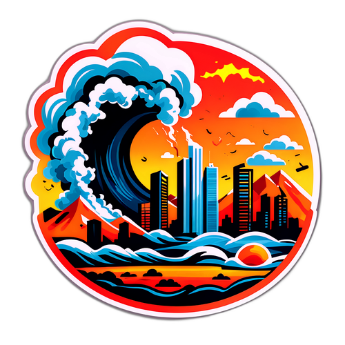 Dramatikong Sticker ng Lindol