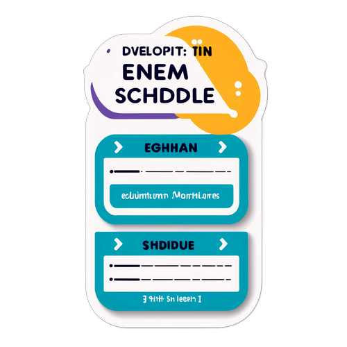 Adesivo sobre o cronograma do ENEM