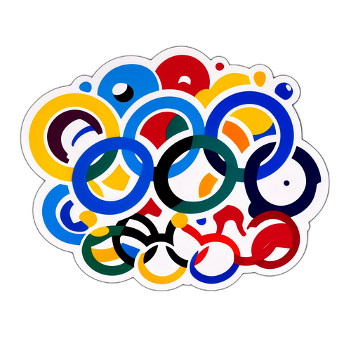 Olympiske ringer med curlingsteiner