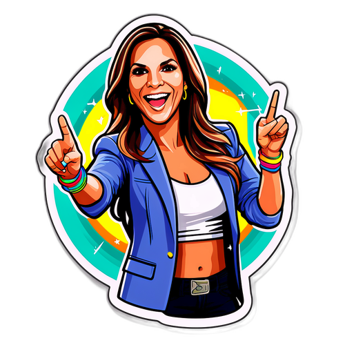 Adesivo Colorido de Ivete Sangalo em Concerto