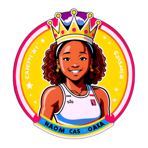 Playful Champion Sticker of Naomi Osaka