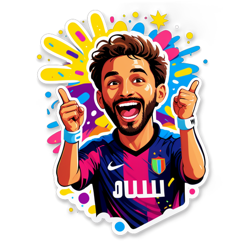 Farverig Musetti Sticker