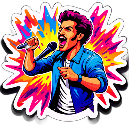 Adesivo de Daniel Mercury Cantando