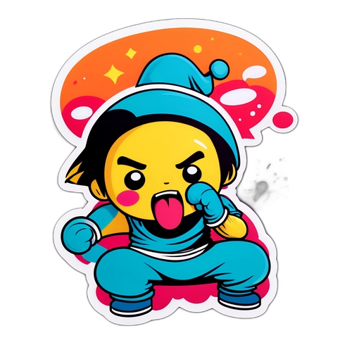 מדבקת הומור עם דמויות אימפריית זגורי