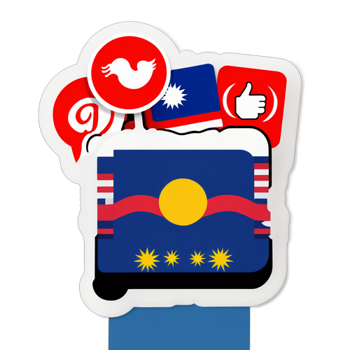 Sticker Unik dengan Icon Media Sosial di Latar Belakang Bendera Malaysia: Kenapa Anda Tidak Boleh Melepaskannya!