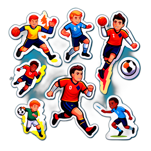 액션이 가득한 스포츠 스티커