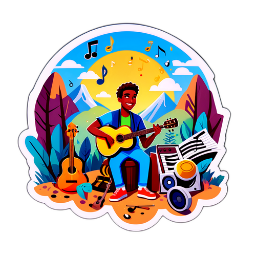 An Illustrated Character of Kayson Cunningham in a Scenic Outdoor Setting
