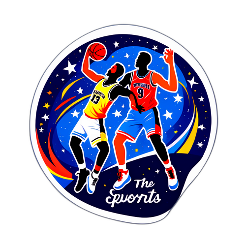 Basketbol Oyuncuları Yıldızlı Gökyüzünde Dans Ediyor