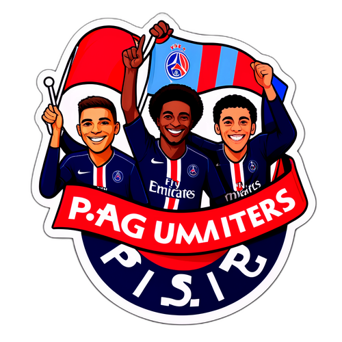 Autocolant cu susținători PSG