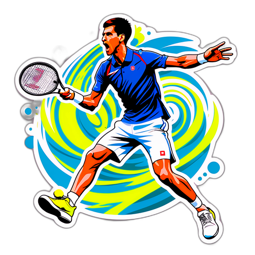 Malikhain na Sticker ni Novak Djokovic