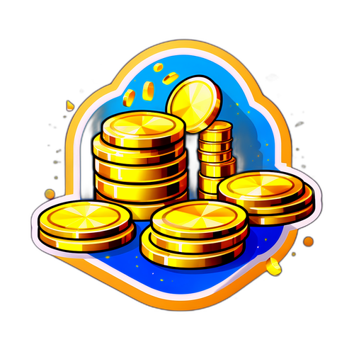 금 가격 변동을 시각적으로 표현한 스티커