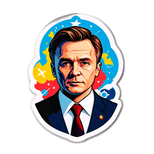 Наліпка з силуетом Дмитра Кулеби
