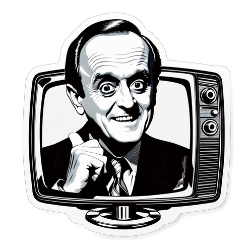 Unlock the Nostalgia: Bob Newhart's Classic Charm Captured in This Must-Have Vintage Sticker!