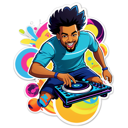 Unleash the Energy! DJ Uiagalelei's Electrifying Football Magic Captured in a Sticker!