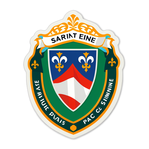 Diseño colorido de los escudos de Saint Etienne y Paris SG, con texto que exuda rivalidad: "Clásico Francés"