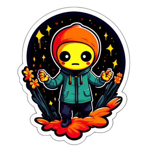 Sticker של דמות עליזה וקסומה