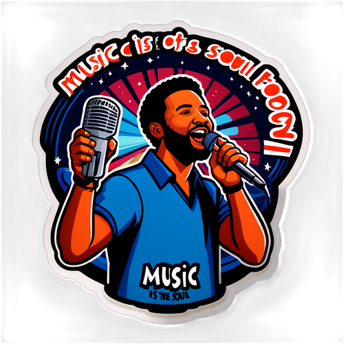 Müzik Ruhun Gıdasıdır Sticker