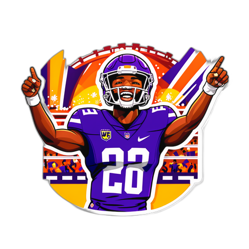 Justin Jefferson Touchdown Celebration Sticker