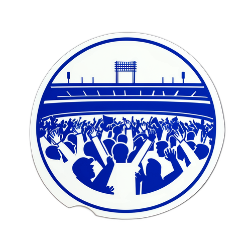 ドジャースファンの応援シーンのステッカー