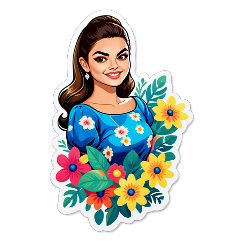 Janine Gutierrez: Isang Stunning Sticker na Nagsasaad ng Kanyang Estilo at Charisma sa Likod ng mga Bulaklak!