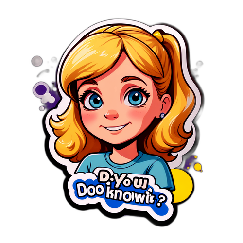 Een sticker van Charlotte, de slimste persoon in actie