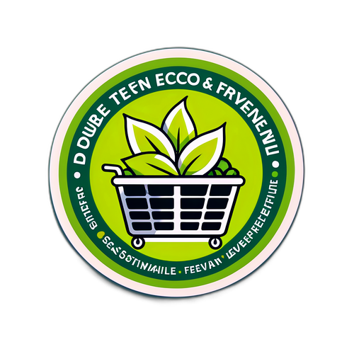 双十一绿色购物节环保贴纸