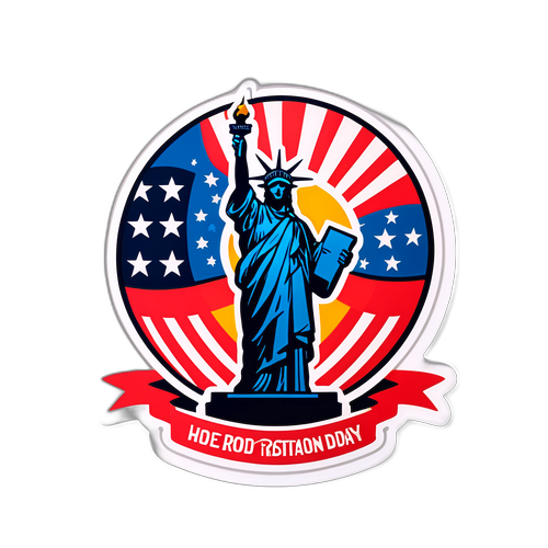 獨立精神的復興日主題貼紙
