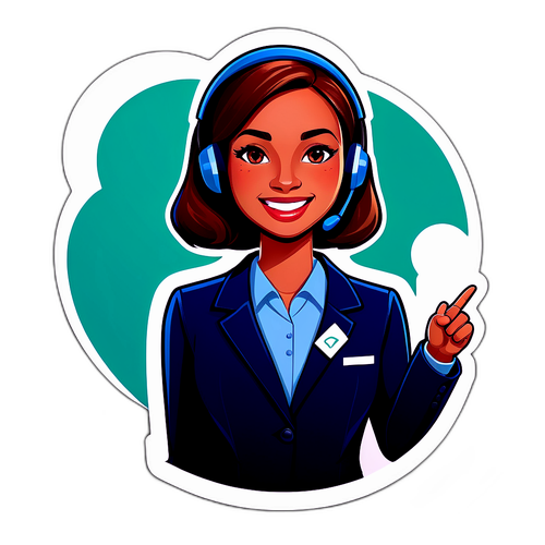 고객 서비스 대표 설명 스티커