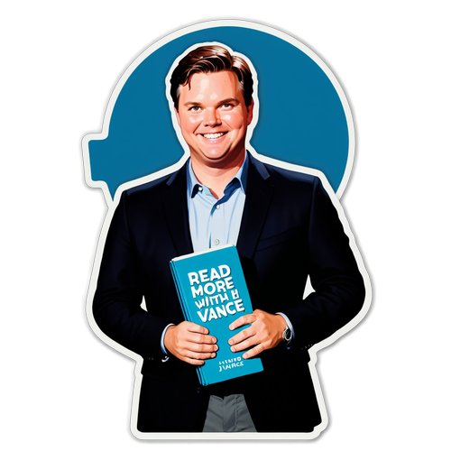 Upptäck Glädjen i Läsning med J.D. Vance: En Inspirerande Sticker!