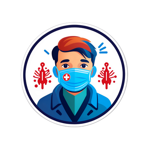 流感疫苗介紹貼紙設計